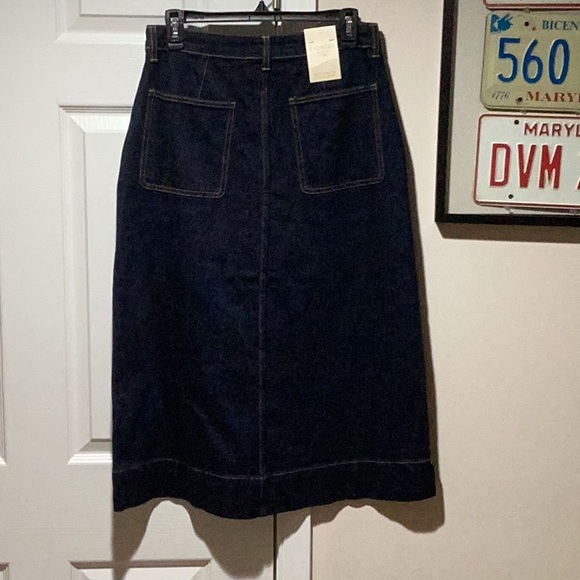 Farmers Market Dark Heavyweight Midi Jean Skirt - Size 10 - Picture 5 of 9